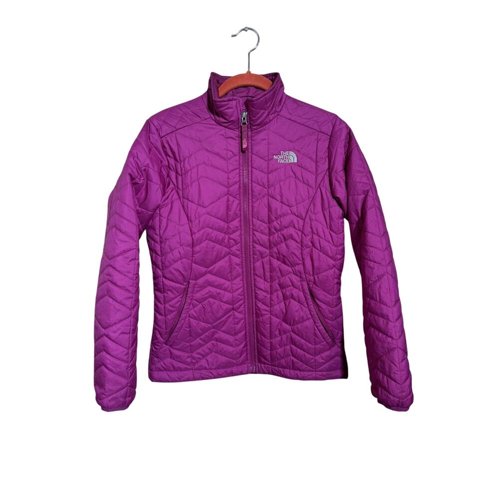 The North Face Jacket Sz L 14-16 Logo Quilted Outerwear Winter Pink Girls